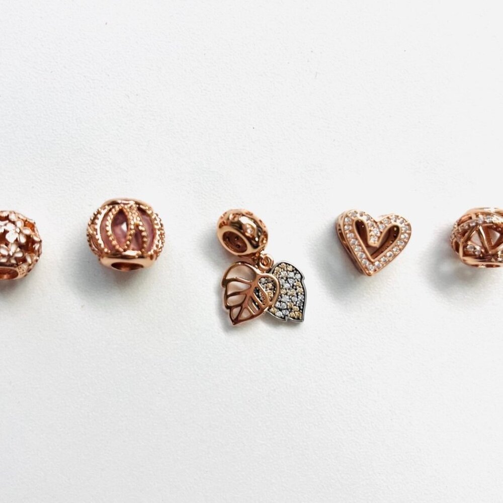 Rose Gold Sterling Silver Bracelet Charms
